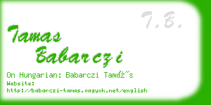 tamas babarczi business card